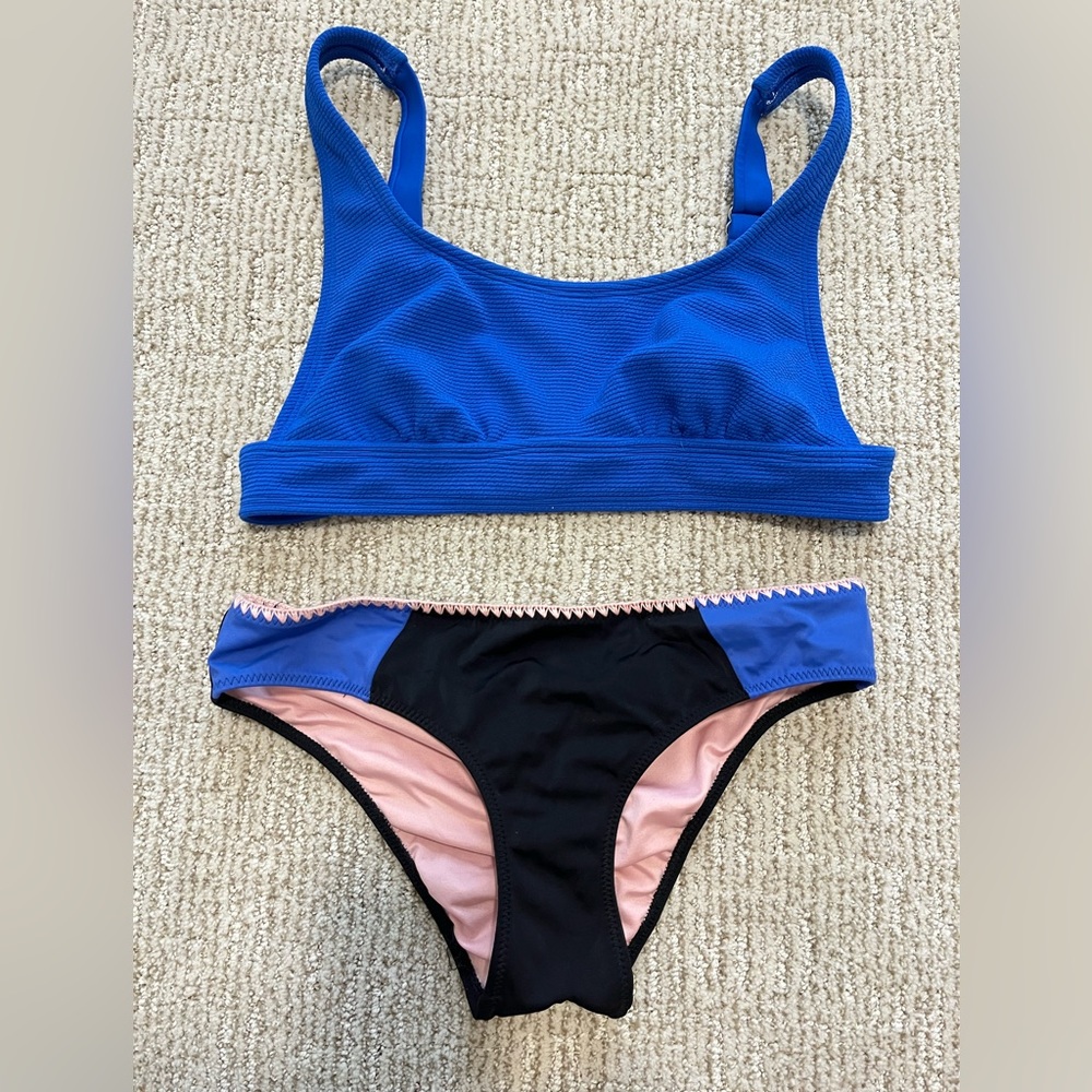 Color Block Sporty Bikini Ruched Butt